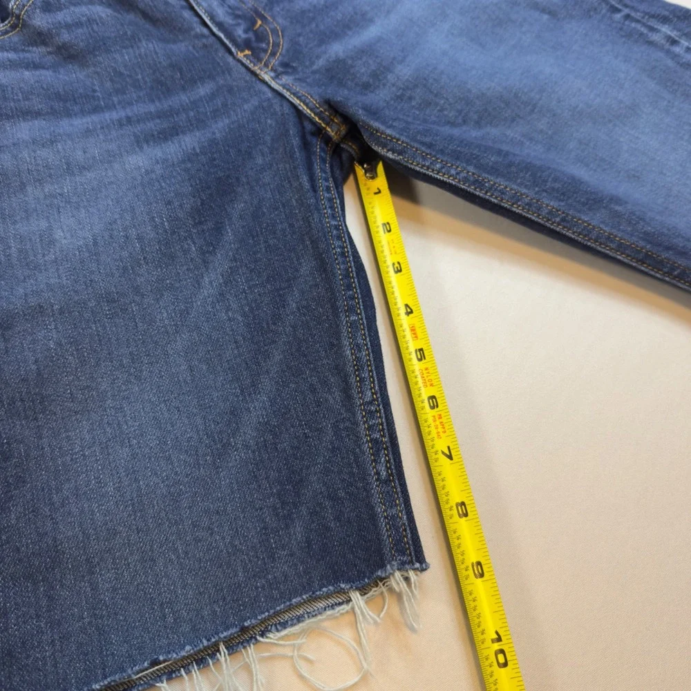 Levis 511 Slim Fit Cut Off Denim Shorts Mens Medium Wash Frayed Hem 9
